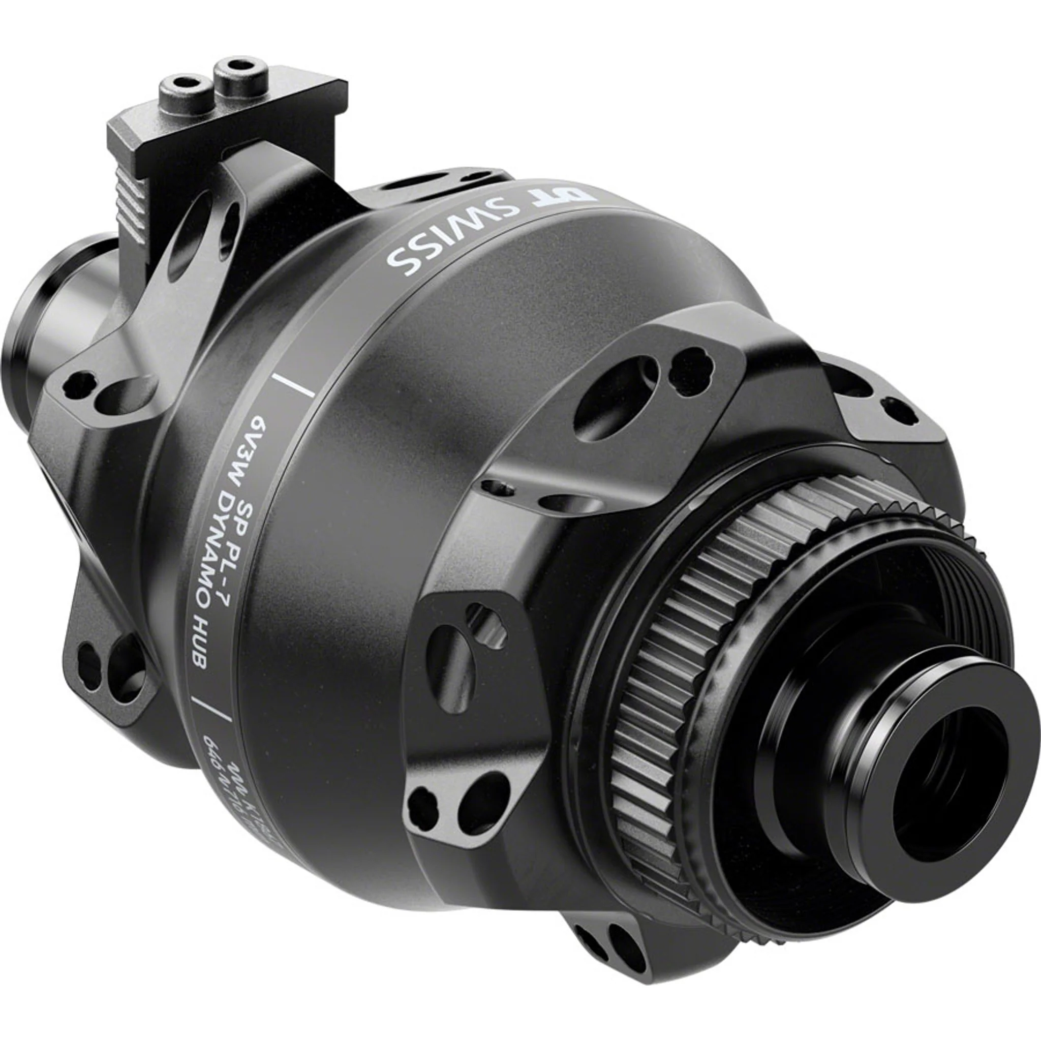 350 Front Hub - 12 x 100mm, Center-Lock, Black, 24H, Dynamo Shutter 35P, Straight Pull - Image 2