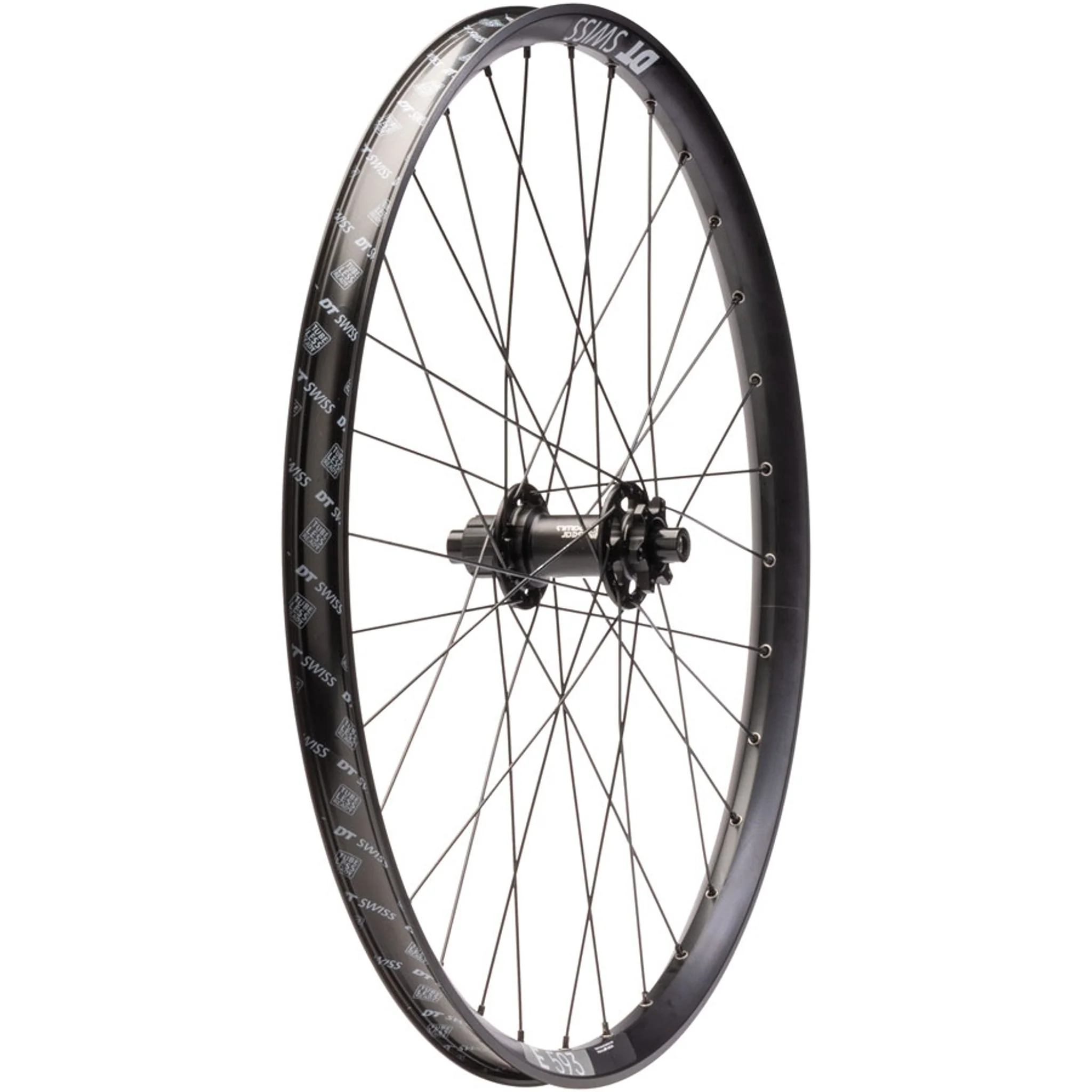 Quality Wheels Bear Pawls / DT Swiss E593 Rear Wheel - 26", 10 x 135mm Bolt-On, 6-Bolt, 13T Single-Speed, Black, 32H - Image 2