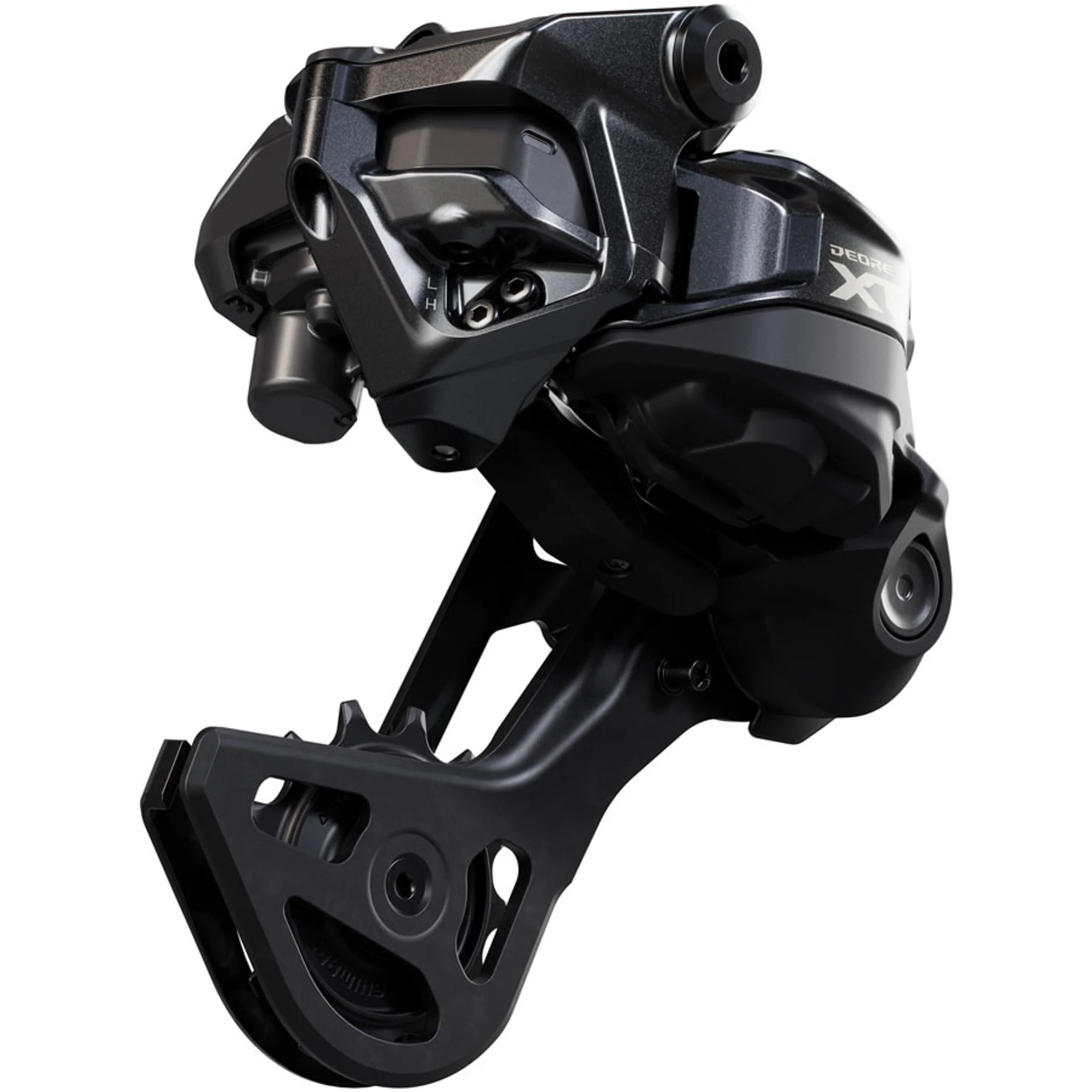Deore XT RD-M8250-GS Di2 Wireless Rear Derailleur - 12-Speed, Medium Cage, Shadow ES, Black/Gray - Image 3