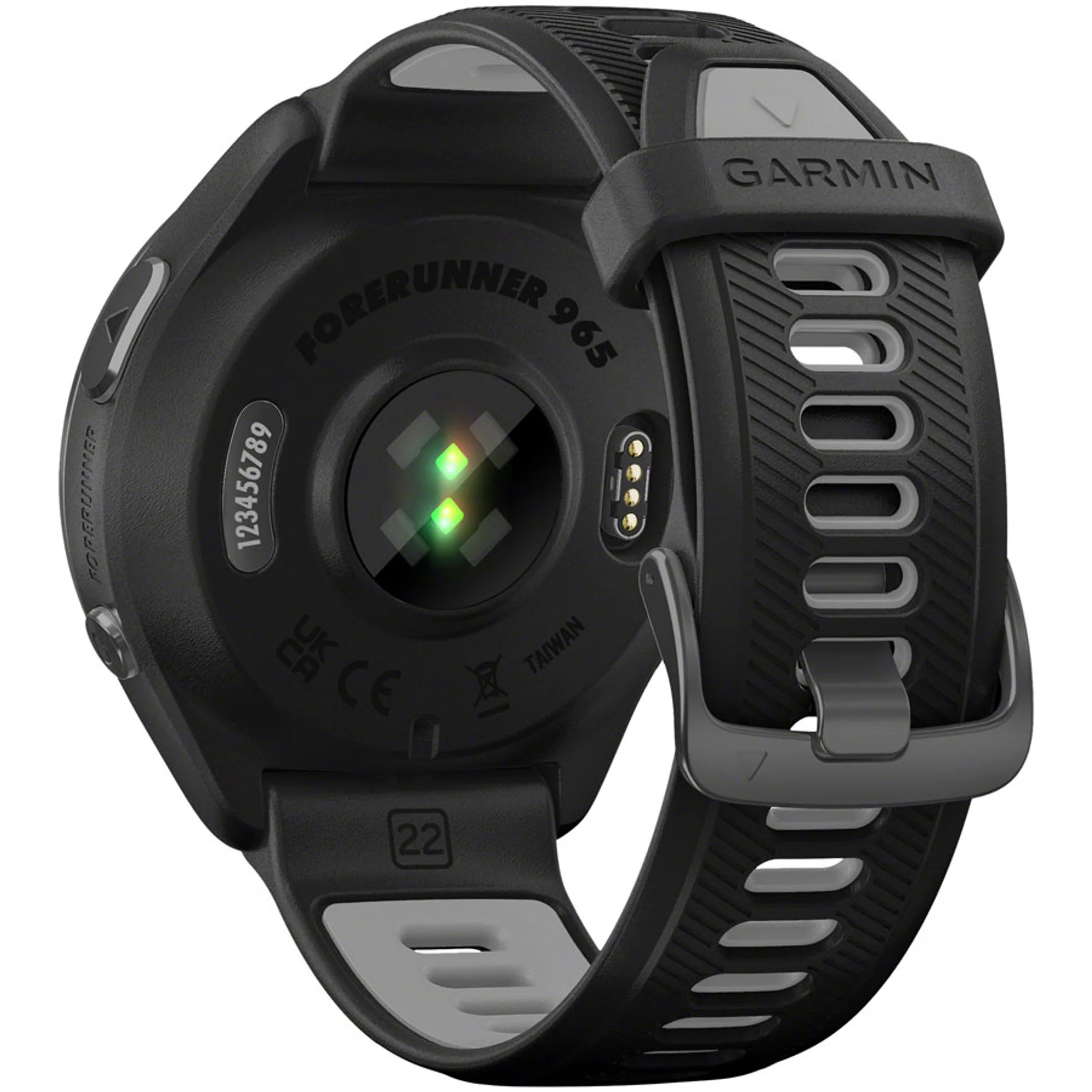 Forerunner 965 GPS Smartwatch - 47mm, Carbon Gray DLC Titanium Bezel, Black Case and Black/Powder Gray Silicone Band - Image 7