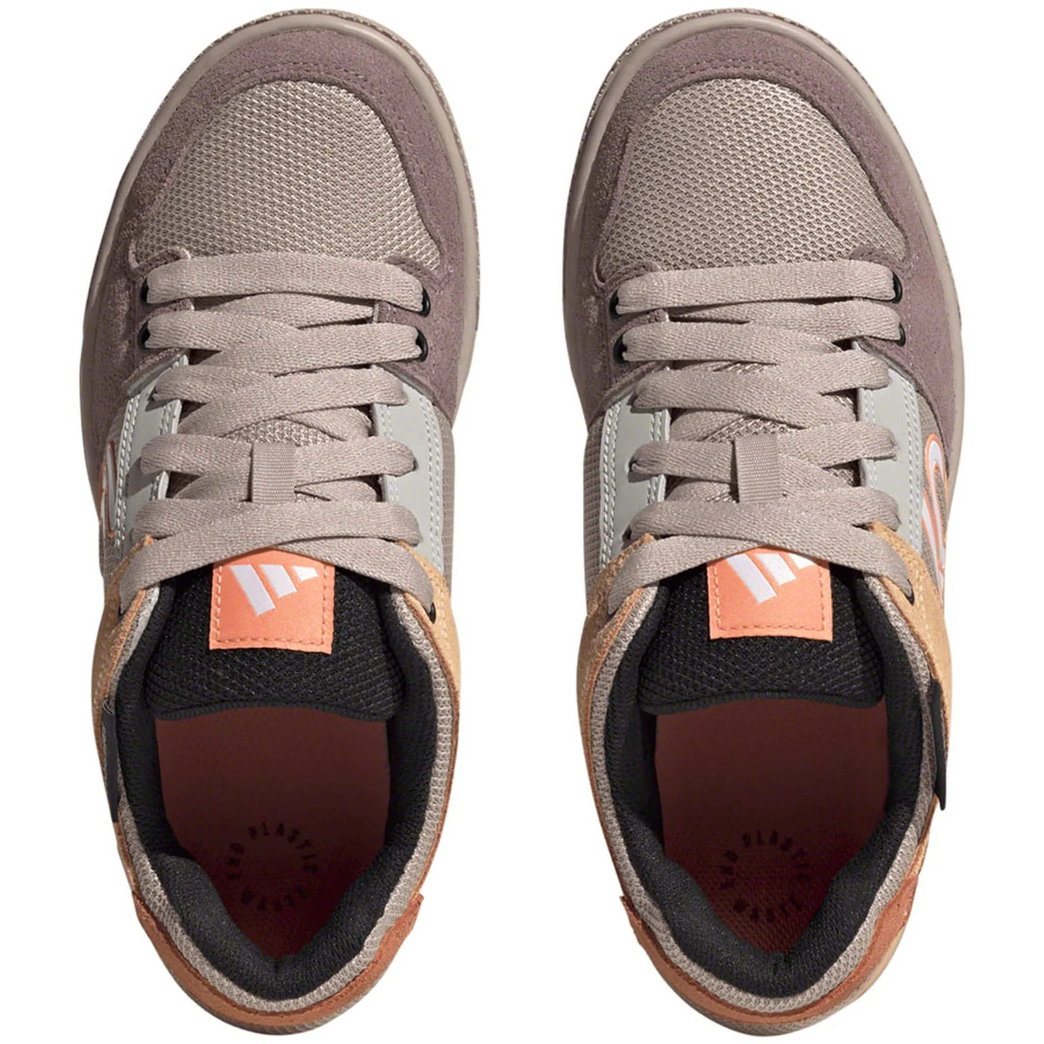 Freerider Flat Shoes - Women's, Wonder Taupe/Ftwr White/Acid Orange - Image 3