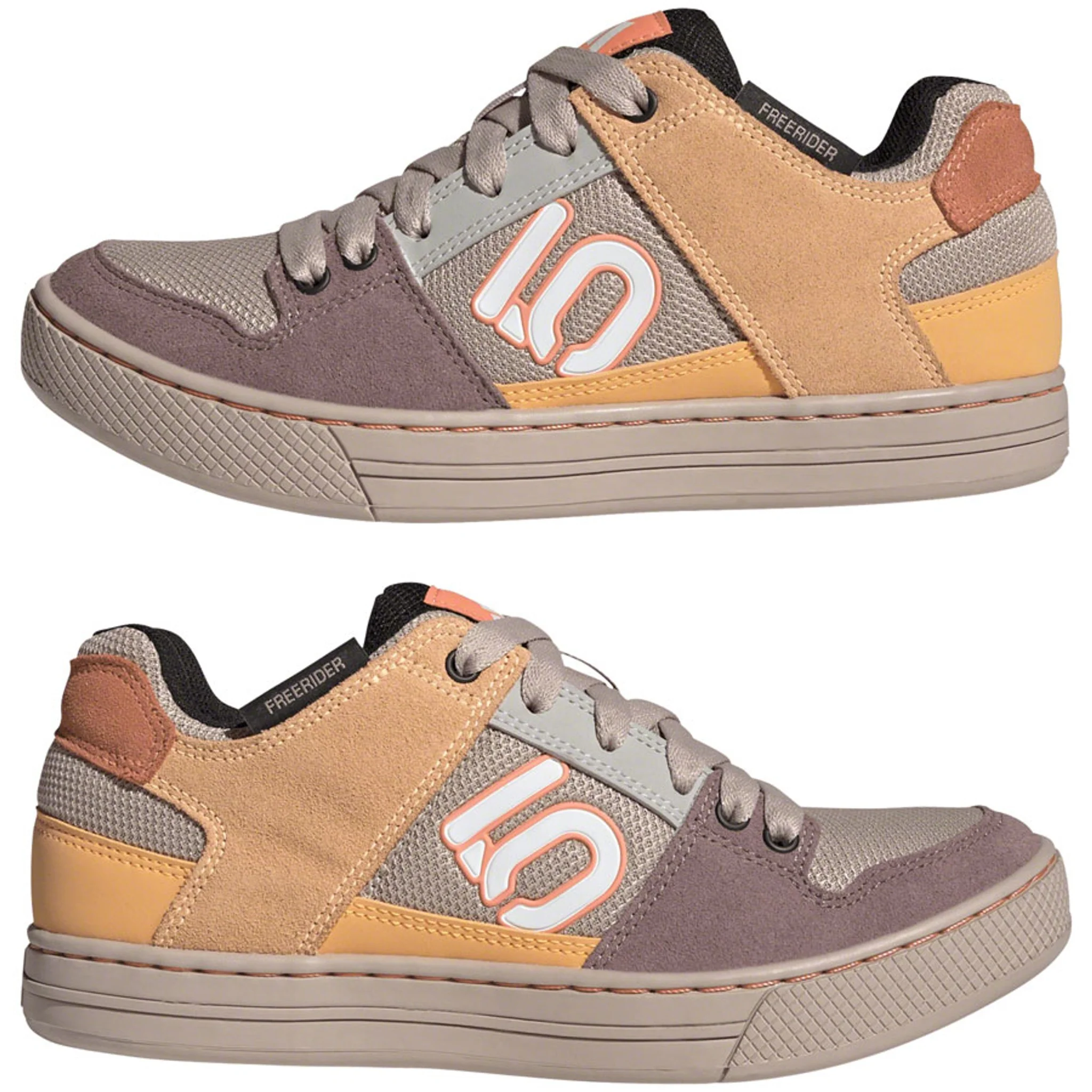 Freerider Flat Shoes - Women's, Wonder Taupe/Ftwr White/Acid Orange - Image 5