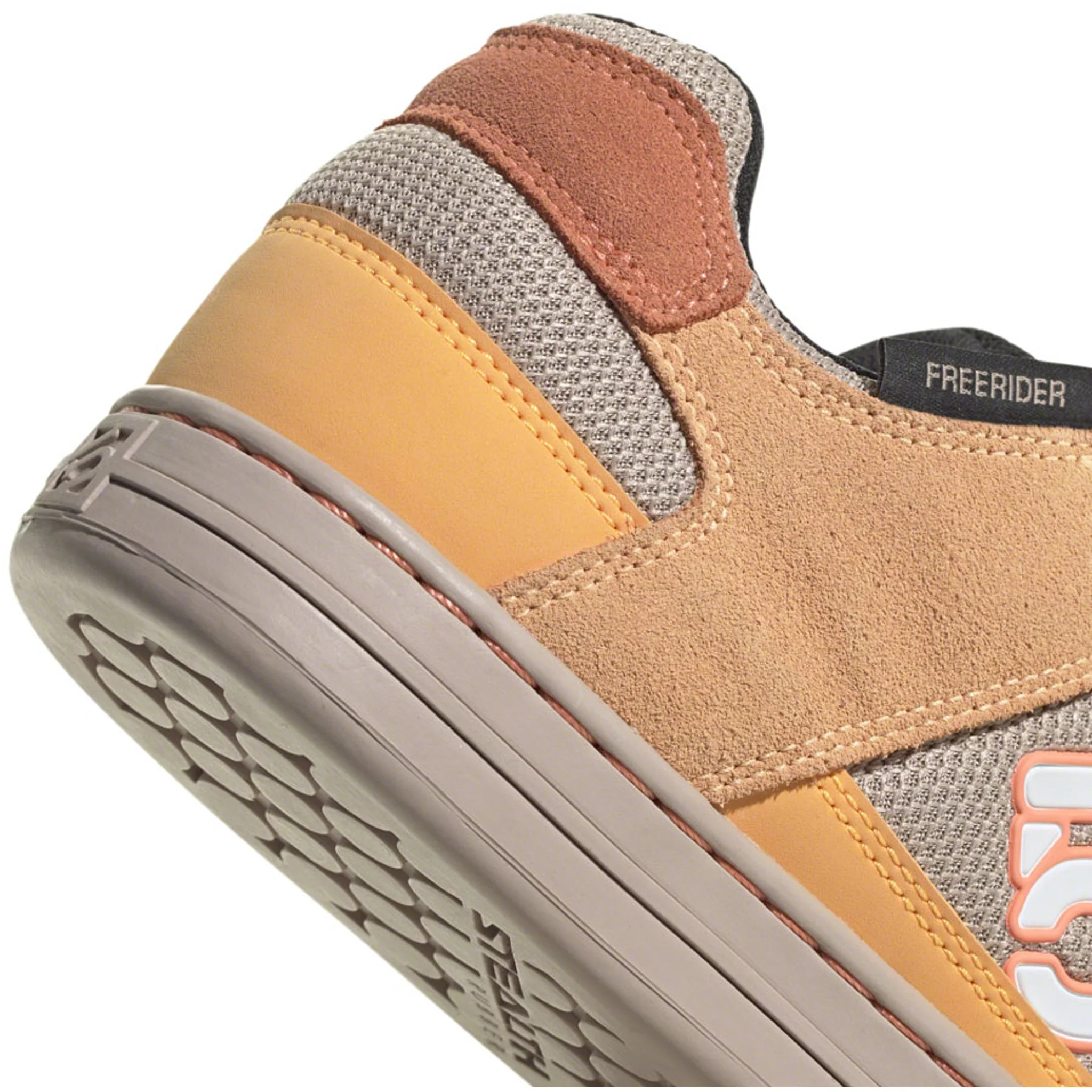 Freerider Flat Shoes - Women's, Wonder Taupe/Ftwr White/Acid Orange - Image 7