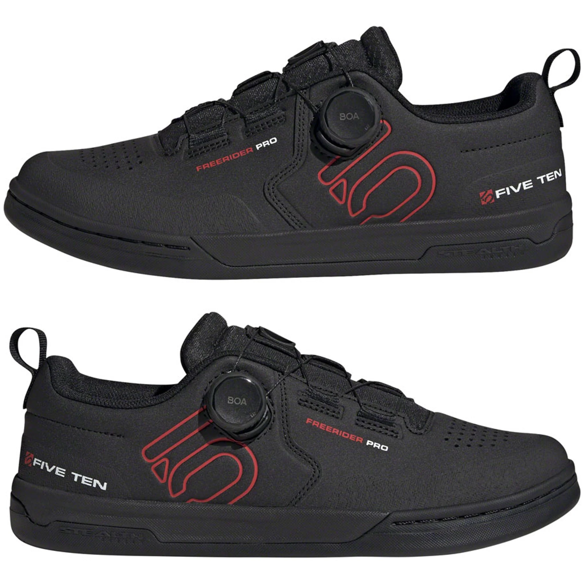 Freerider Pro BOA Flat Shoes - Men's, Core Black/Red/FTWR White - Image 2