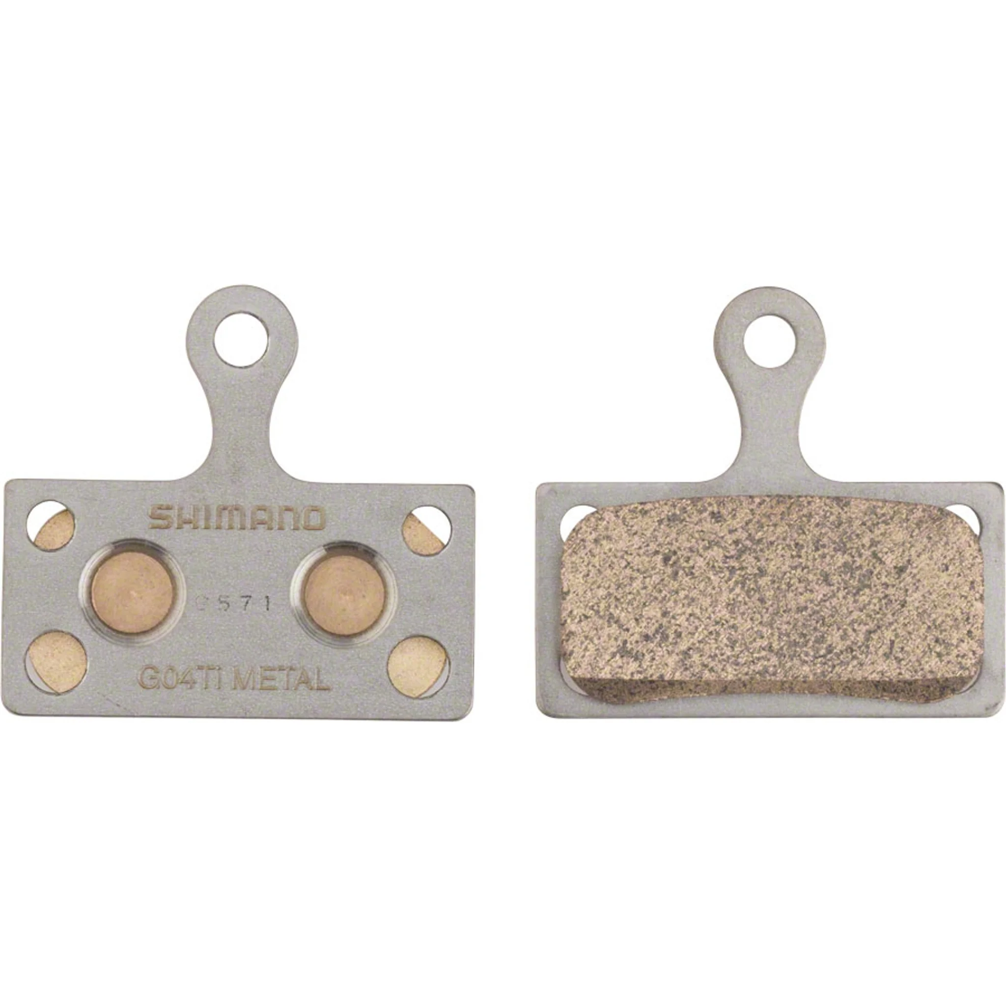 G04TI-MX Disc Brake Pads and Springs - Metal Compound, Titanium Back Plate, One Pair