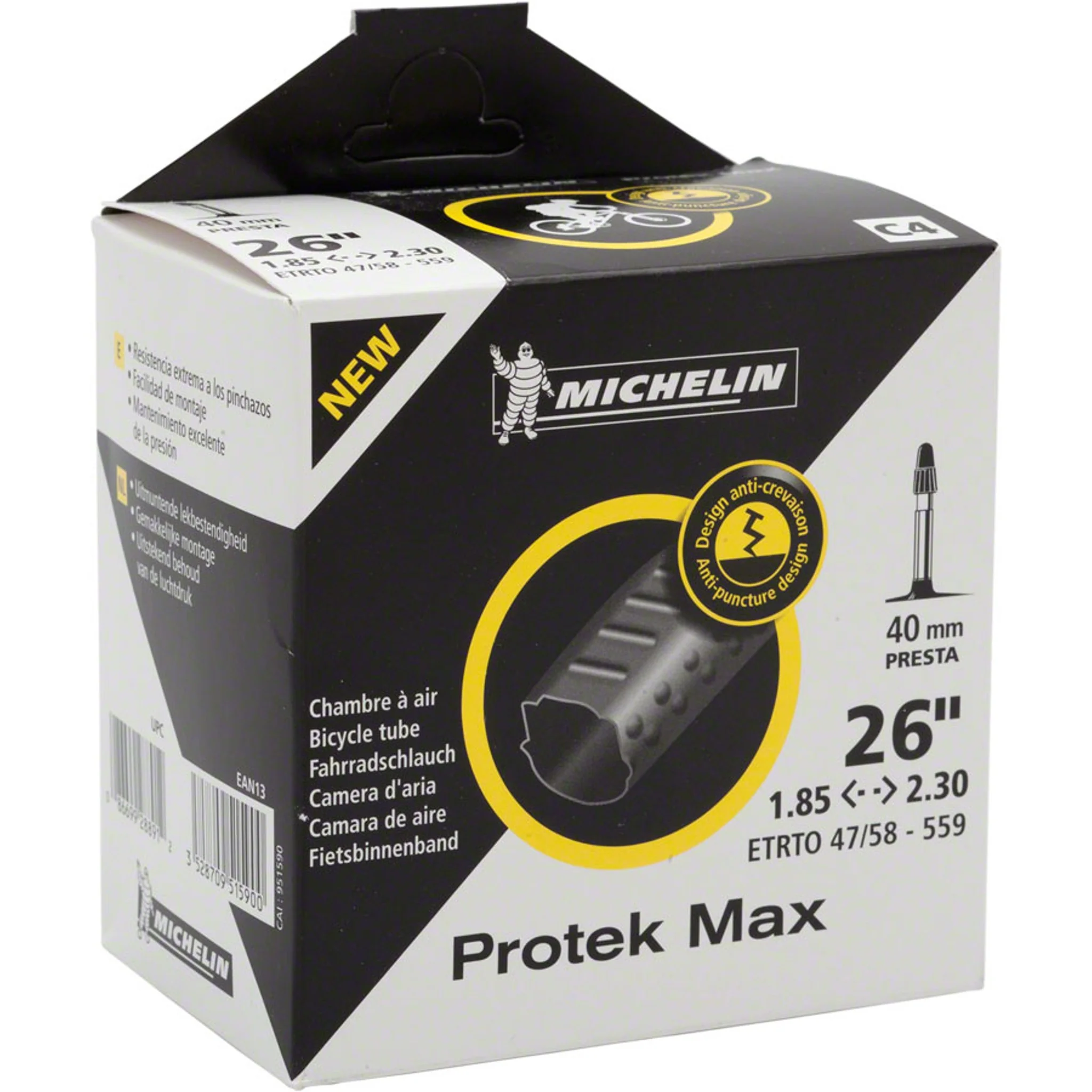 Protek Max Tube - 26 x 1.85 - 2.3, 40mm Presta Valve