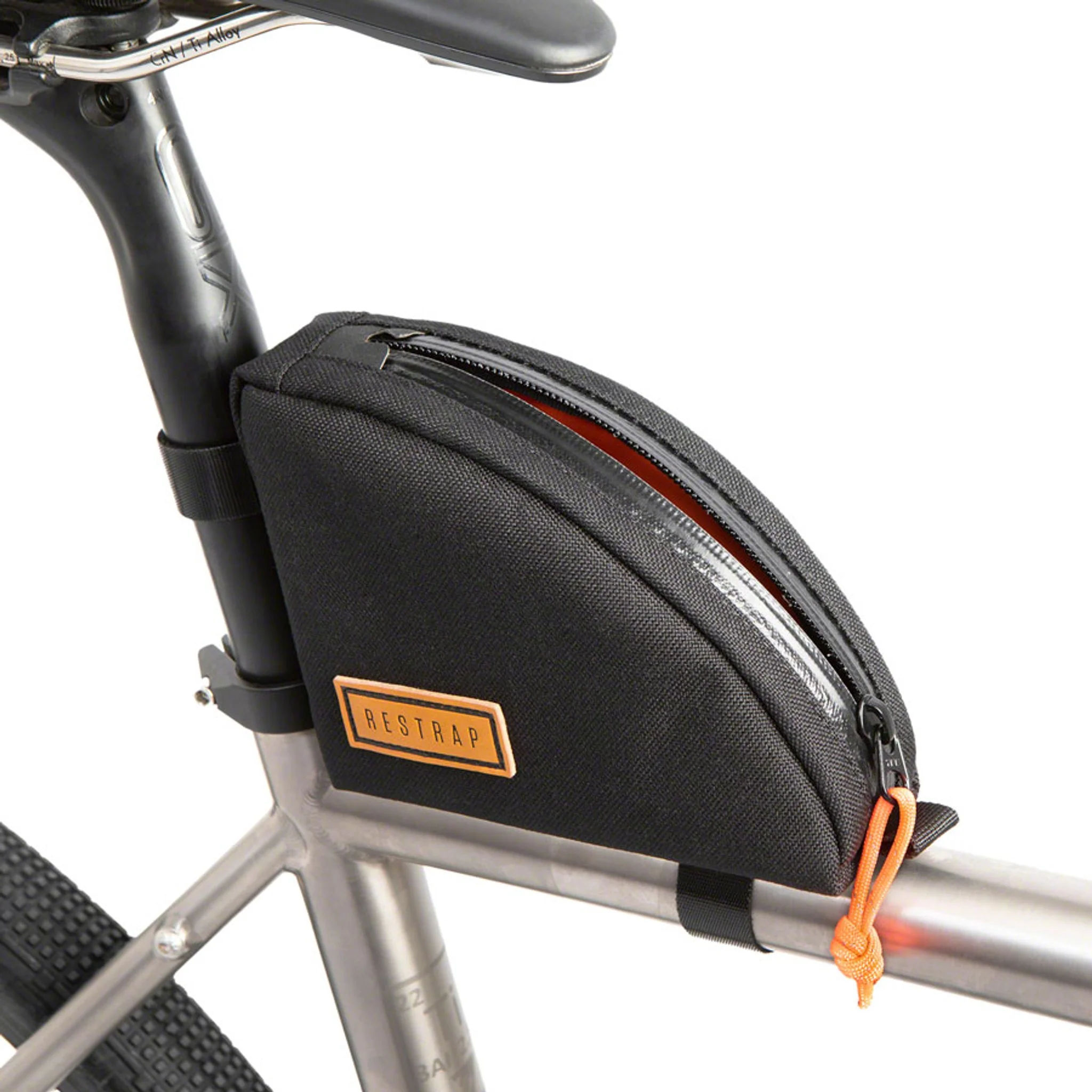 Restrap Rear Top Tube/Seatpost Bag - Black - Image 4