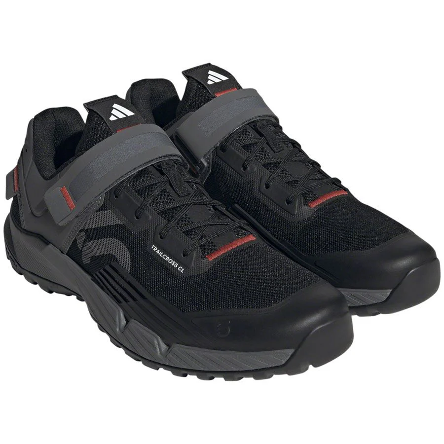 Trailcross Mountain Clipless Shoes - Men's, Core Black/Gray Three/Red - Image 2