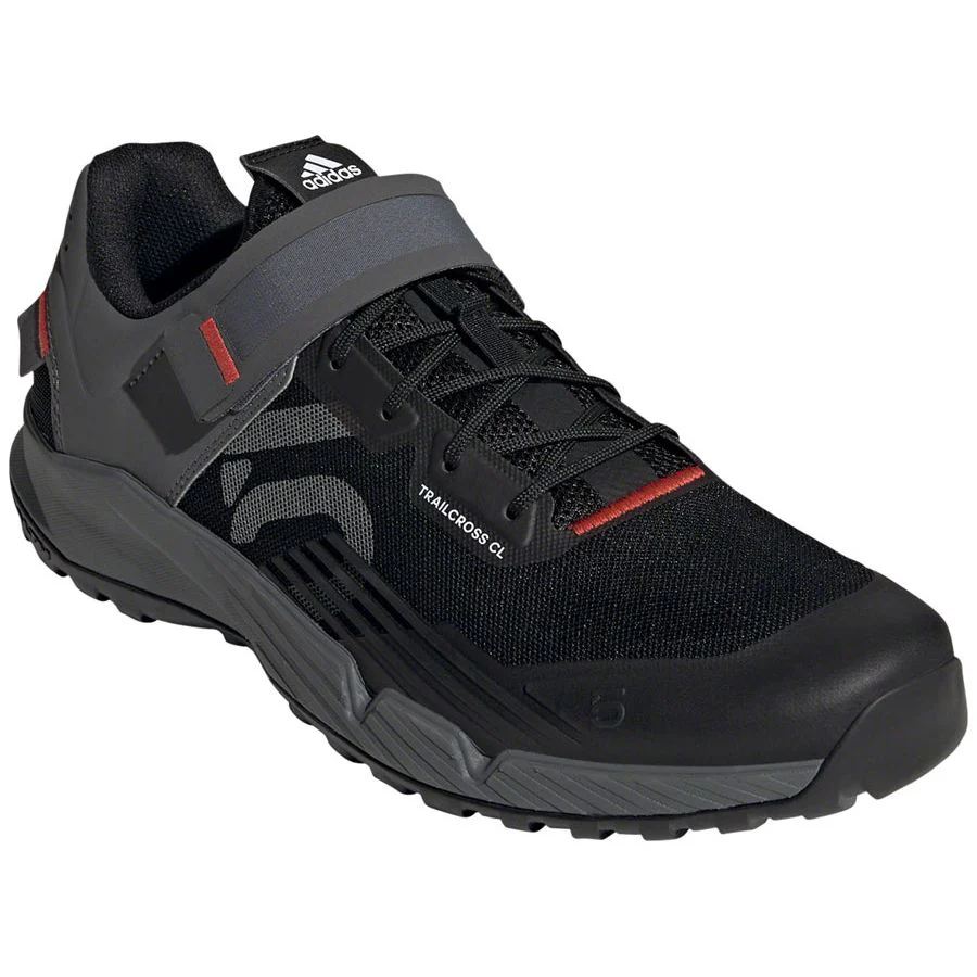 Trailcross Mountain Clipless Shoes - Men's, Core Black/Gray Three/Red - Image 9